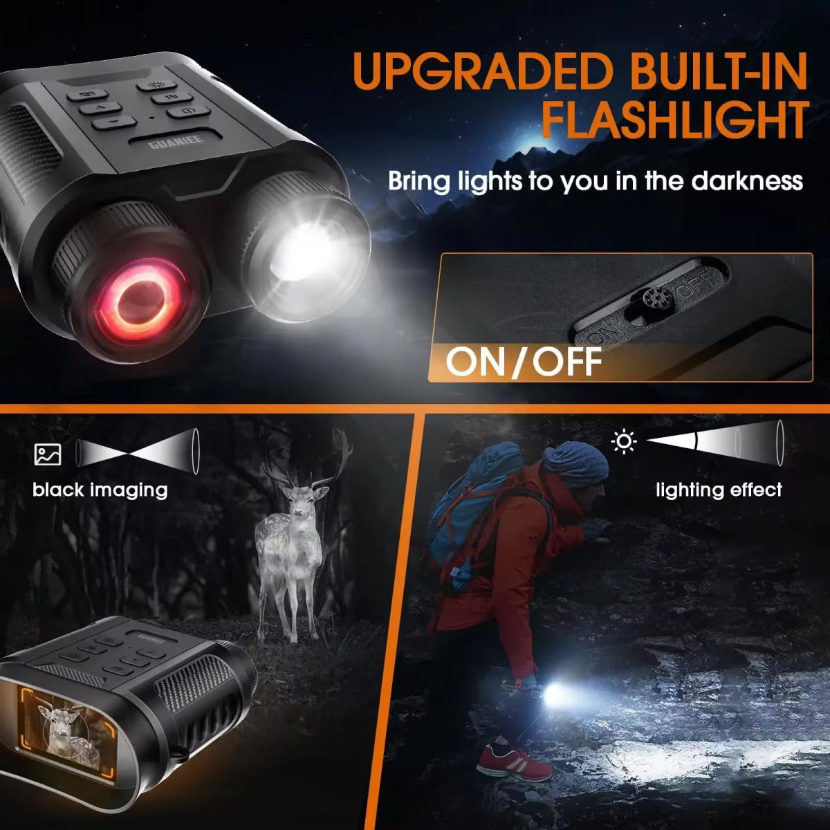 Night Vision Binoculars with Infrared Camera and Recording Function