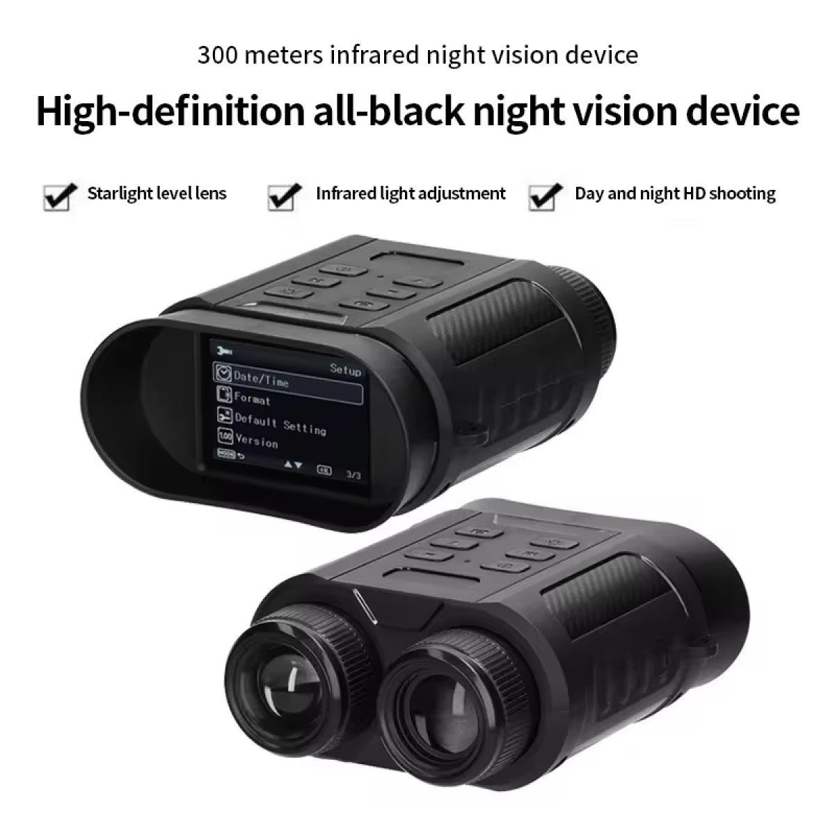 Night Vision Binoculars with Infrared Camera and Recording Function