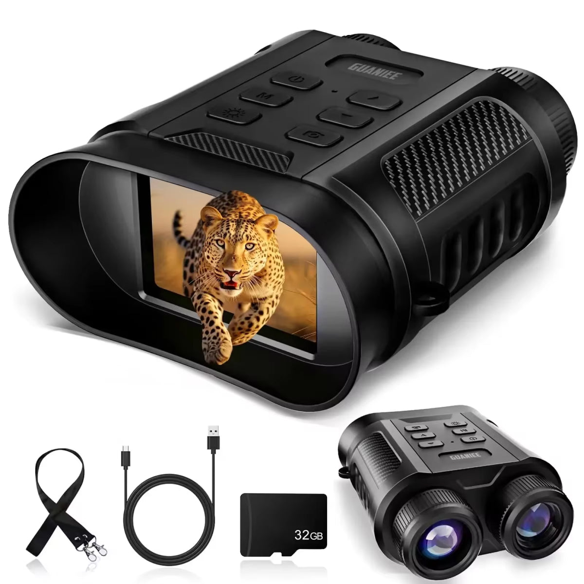 Night Vision Binoculars with Infrared Camera and Recording Function