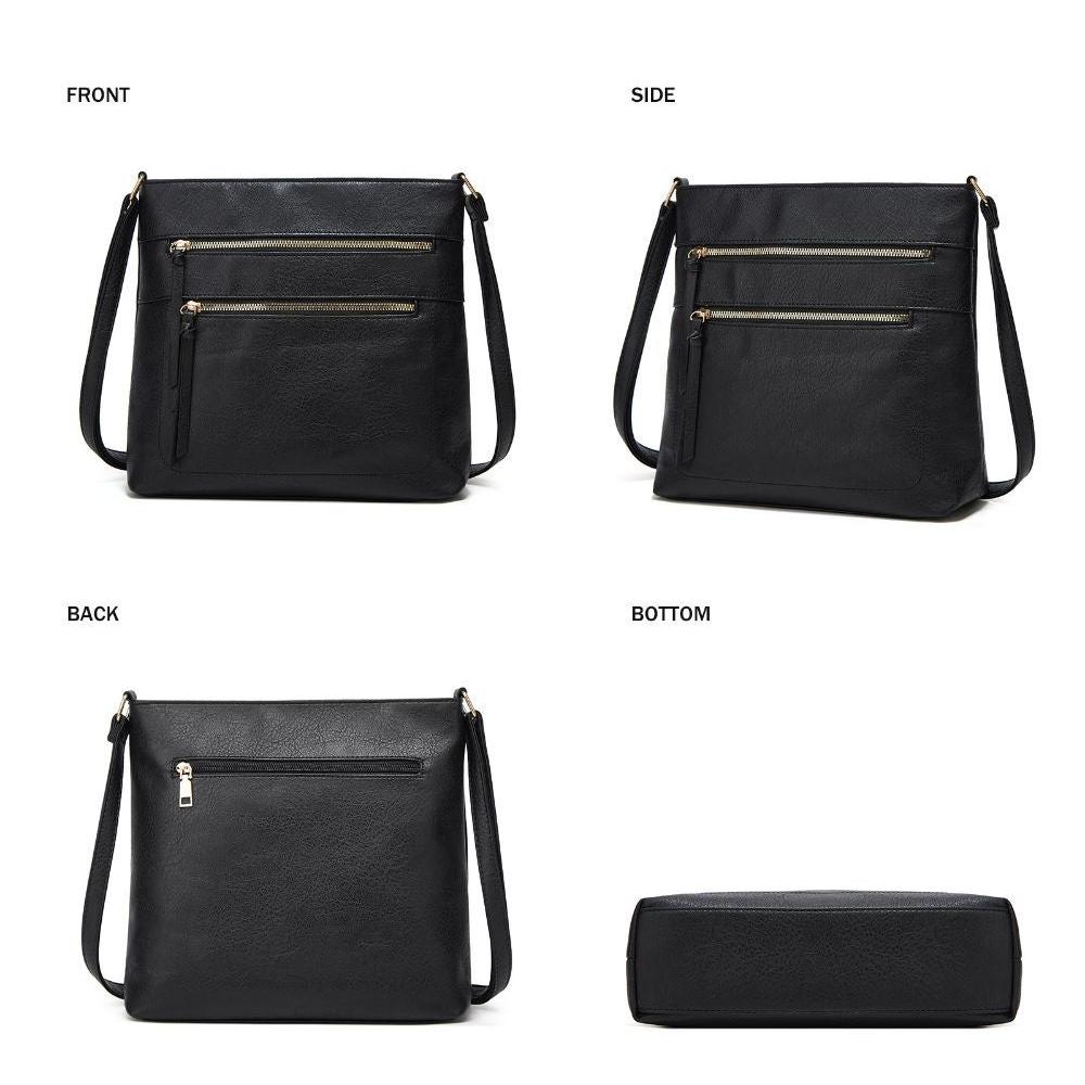 Nina Genuine Leather Crossbody Bag Elegant Compact Shoulder Purse