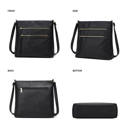 Nina Genuine Leather Crossbody Bag Elegant Compact Shoulder Purse
