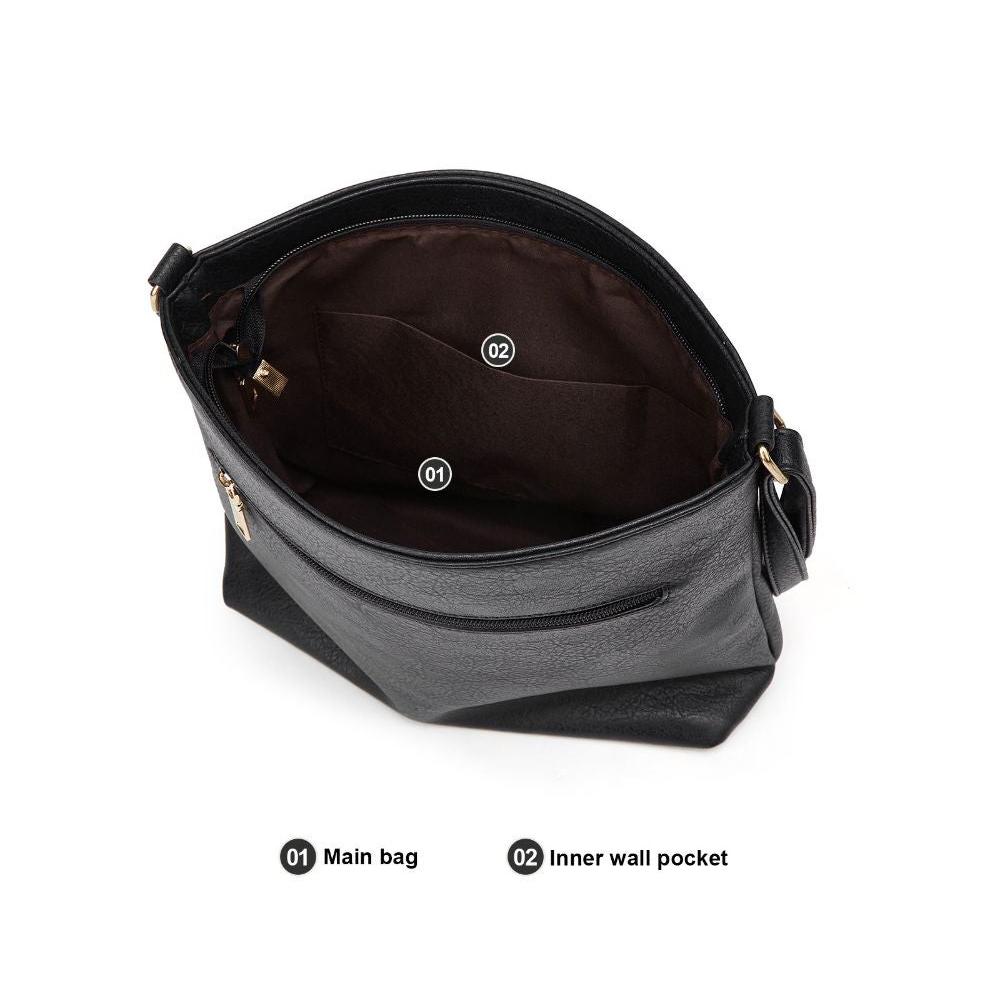 Nina Genuine Leather Crossbody Bag Elegant Compact Shoulder Purse