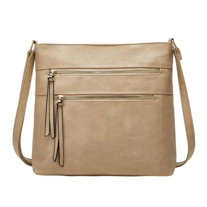 Nina Genuine Leather Crossbody Bag Elegant Compact Shoulder Purse