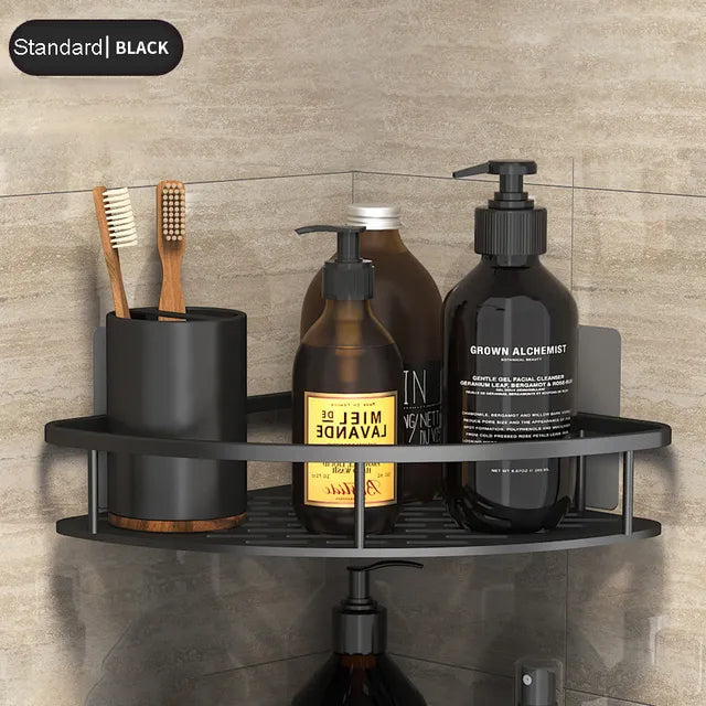 No-Drill Shower Corner Shelf for Bathroom Storage and Organization