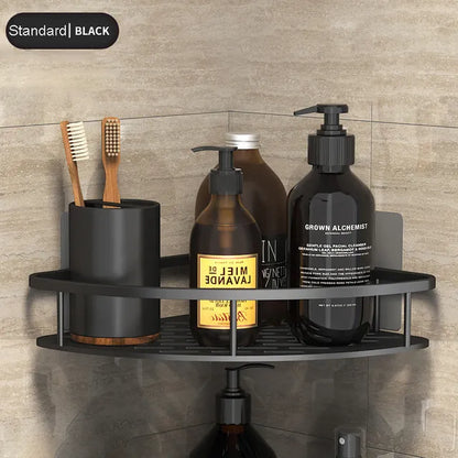 No-Drill Shower Corner Shelf for Bathroom Storage and Organization