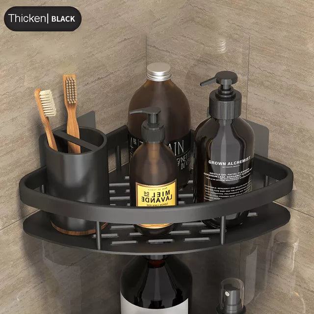 No-Drill Shower Corner Shelf for Bathroom Storage and Organization
