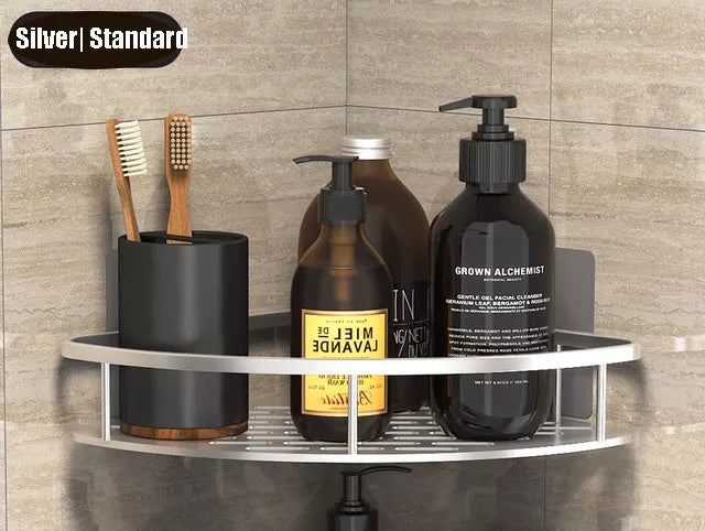 No-Drill Shower Corner Shelf for Bathroom Storage and Organization