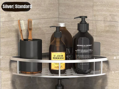 No-Drill Shower Corner Shelf for Bathroom Storage and Organization
