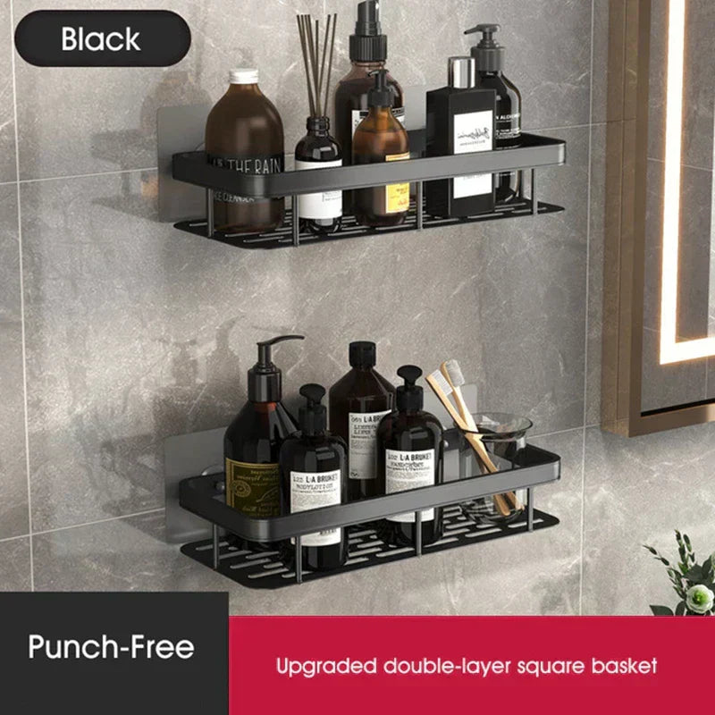 No-Drill Shower Corner Shelf for Bathroom Storage and Organization