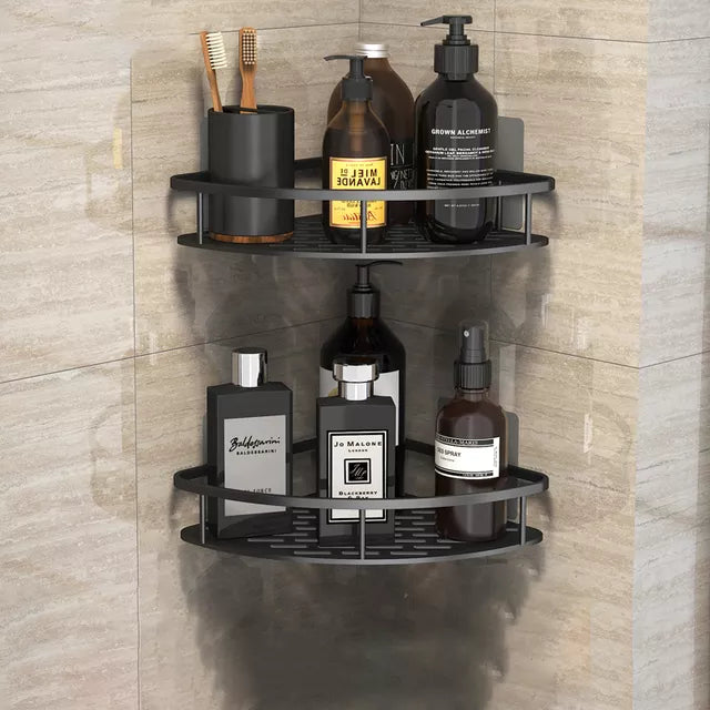 No-Drill Shower Corner Shelf for Bathroom Storage and Organization