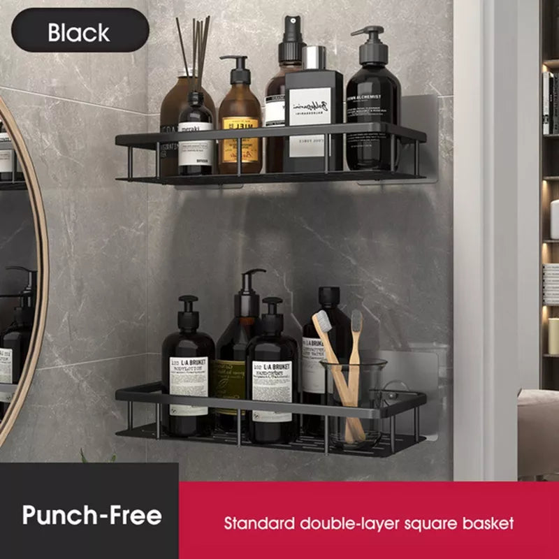 No-Drill Shower Corner Shelf for Bathroom Storage and Organization
