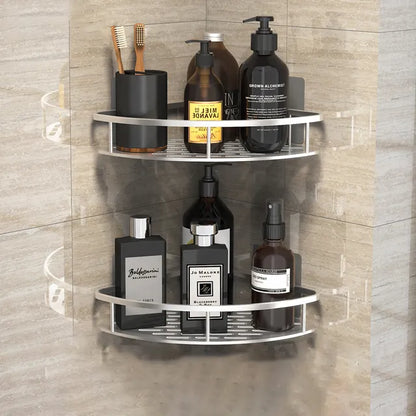 No-Drill Shower Corner Shelf for Bathroom Storage and Organization