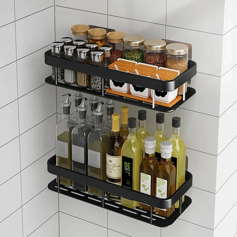 No-Drill Shower Corner Shelf for Bathroom Storage and Organization