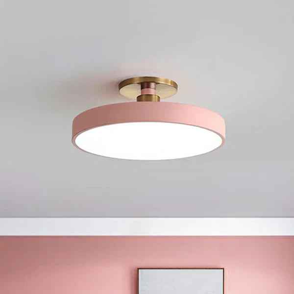 Nordic Glow LED Ceiling Light with Minimalist Round Design and Soft Ambient Lighting