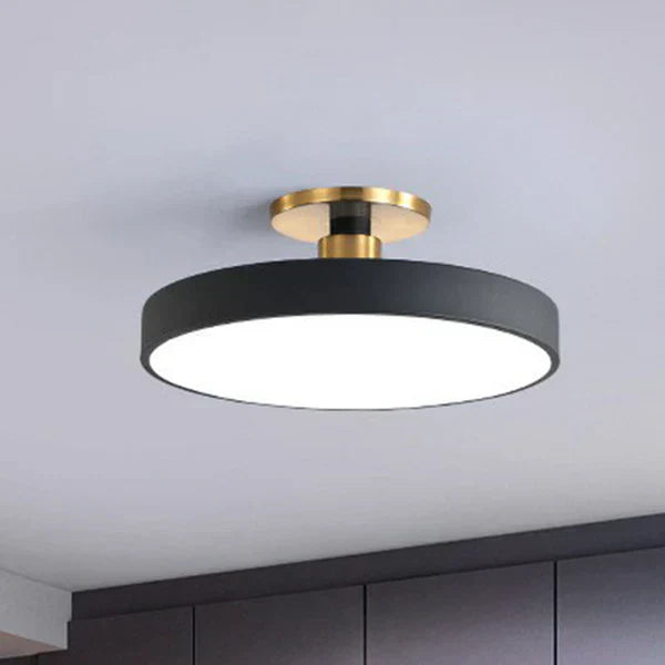 Nordic Glow LED Ceiling Light with Minimalist Round Design and Soft Ambient Lighting