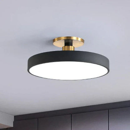 Nordic Glow LED Ceiling Light with Minimalist Round Design and Soft Ambient Lighting