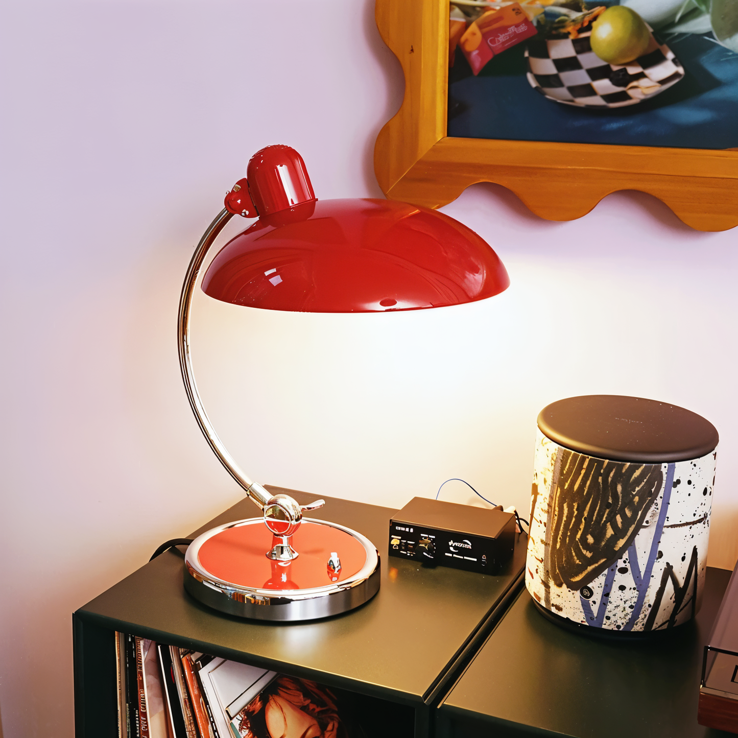 NostaChic Vintage Iron Dome Table Lamp Adjustable Desk and Reading Light