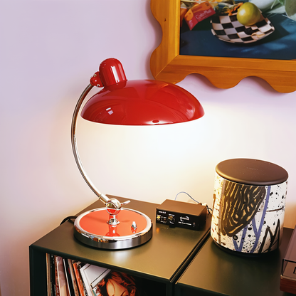 NostaChic Vintage Iron Dome Table Lamp Adjustable Desk and Reading Light