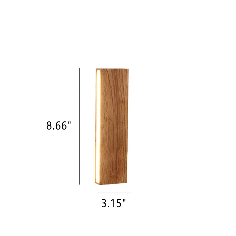 OakBeam Solid Wood LED Wall Light Minimalist Natural Lamp