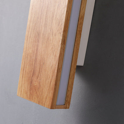 OakBeam Solid Wood LED Wall Light Minimalist Natural Lamp
