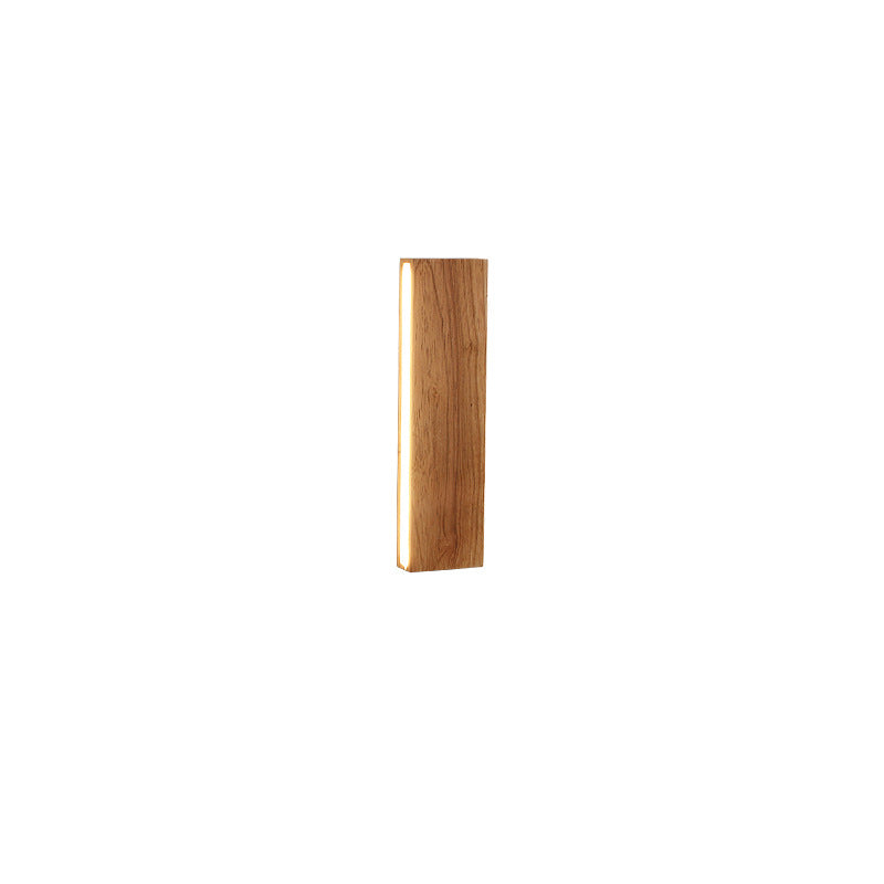 OakBeam Solid Wood LED Wall Light Minimalist Natural Lamp