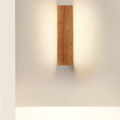 OakBeam Solid Wood LED Wall Light Minimalist Natural Lamp