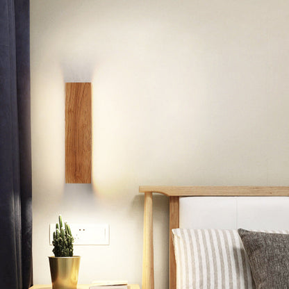 OakBeam Solid Wood LED Wall Light Minimalist Natural Lamp