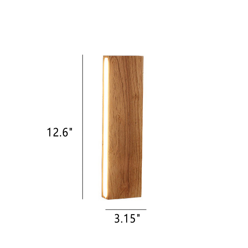 OakBeam Solid Wood LED Wall Light Minimalist Natural Lamp