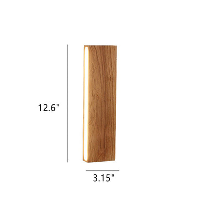 OakBeam Solid Wood LED Wall Light Minimalist Natural Lamp