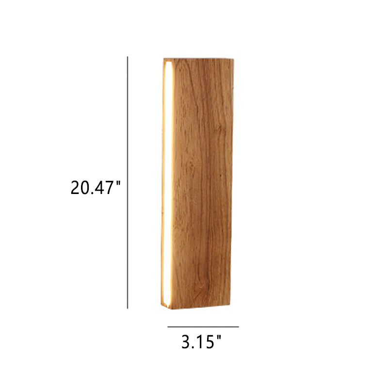 OakBeam Solid Wood LED Wall Light Minimalist Natural Lamp