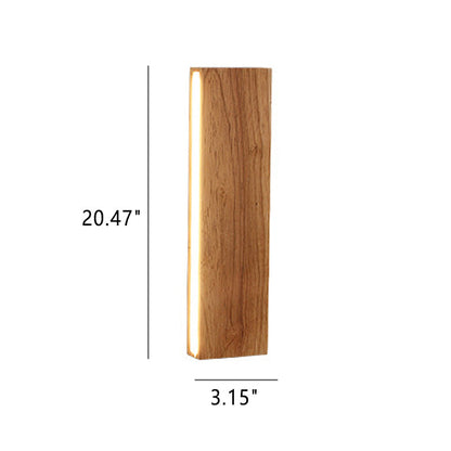 OakBeam Solid Wood LED Wall Light Minimalist Natural Lamp
