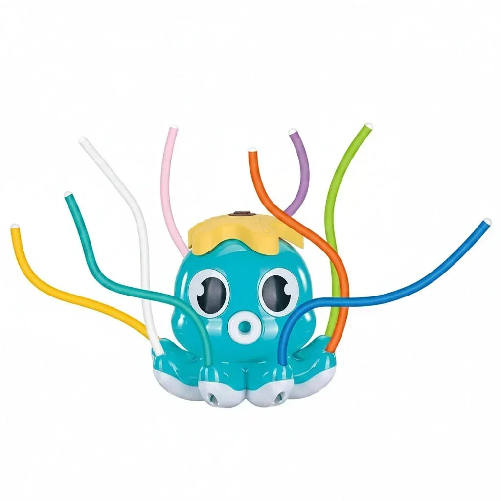 Octopus Water Sprinkler Toy with Rotating Spray