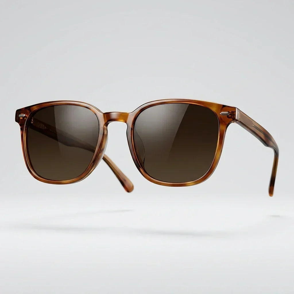 Olive Frame Mirrored Sunglasses with Tortoiseshell Arms
