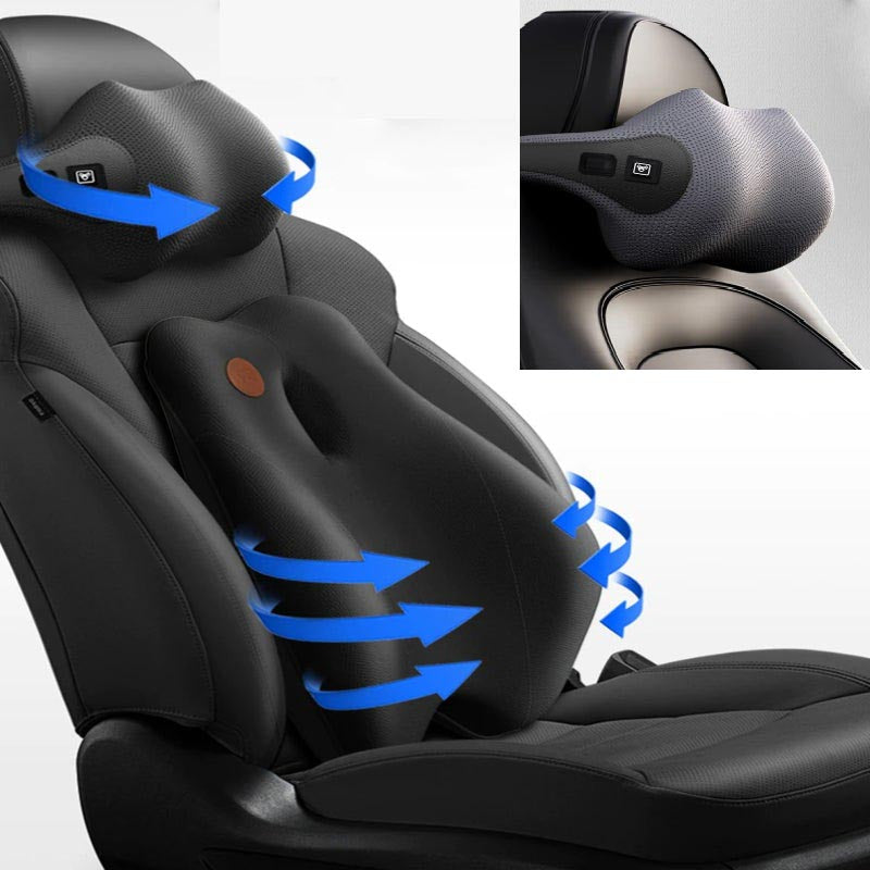 Orthopedic Car Seat Cushion with Ergonomic Lumbar Support