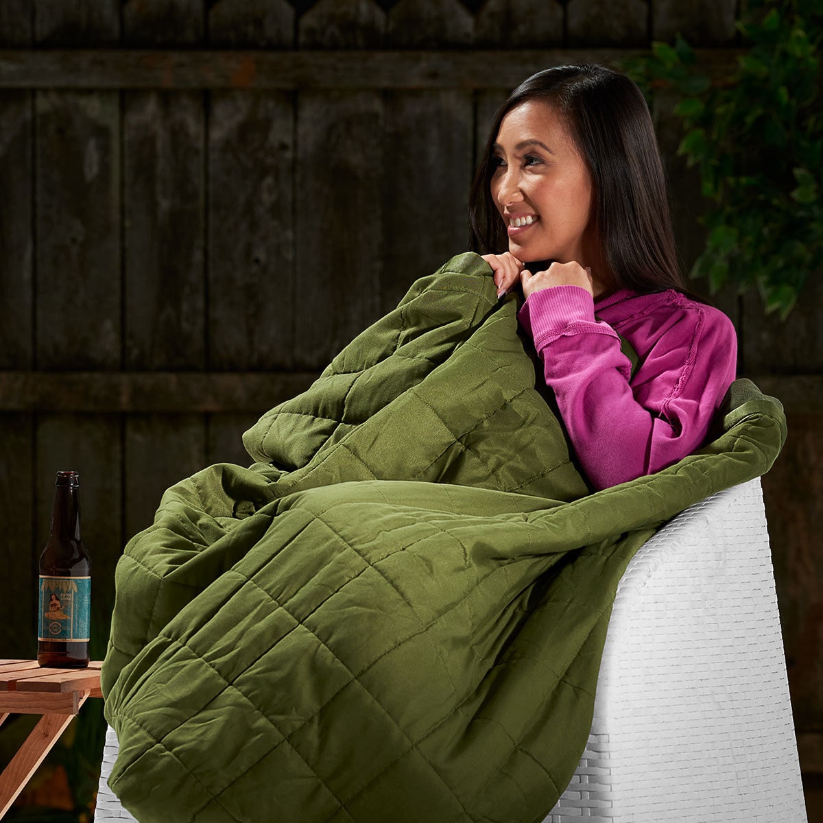 Outdoor Heated Blanket Battery Powered USB Power Bank Three Heat Zones Fleece Portable Camping Tailgate Throw