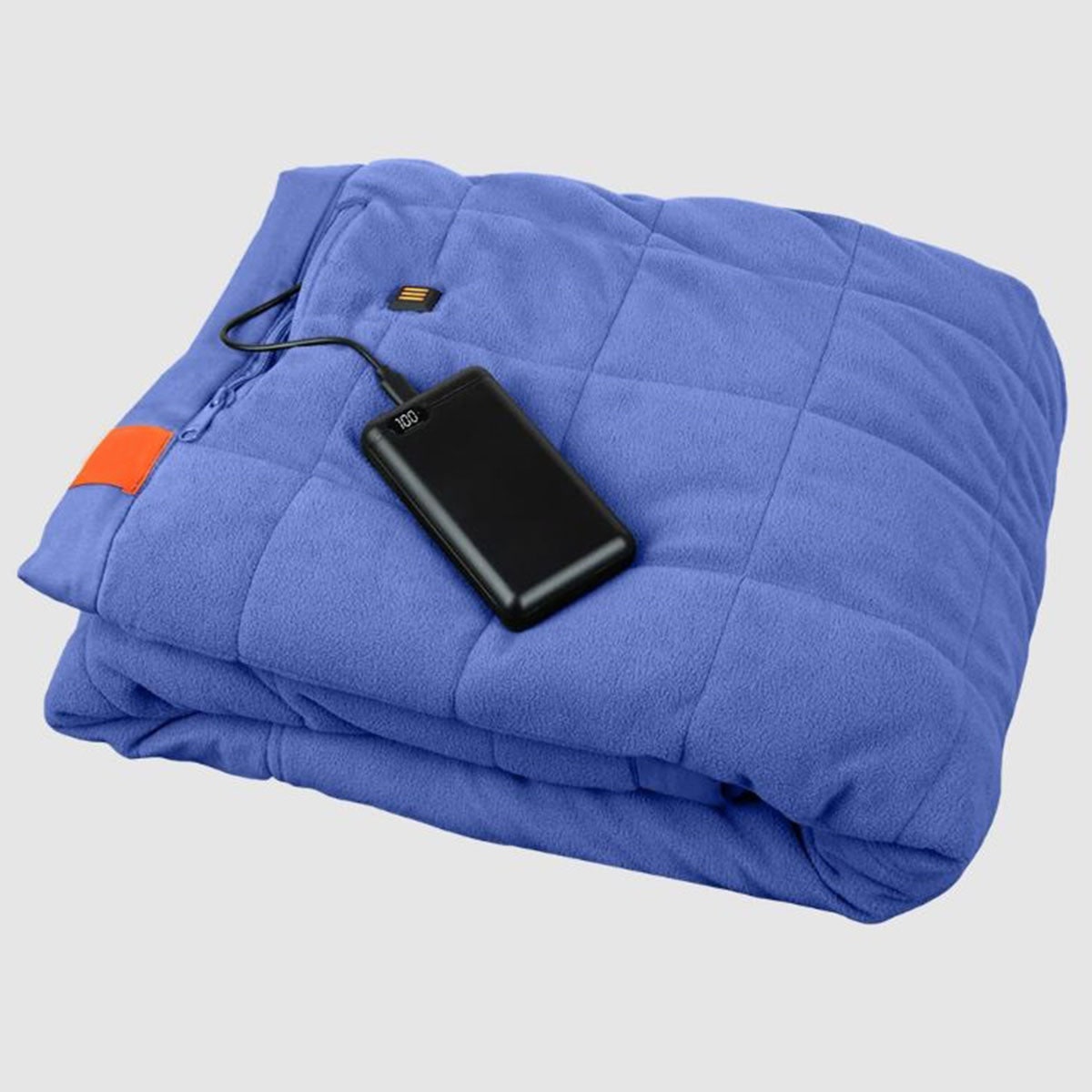 Outdoor Heated Blanket Battery Powered USB Power Bank Three Heat Zones Fleece Portable Camping Tailgate Throw