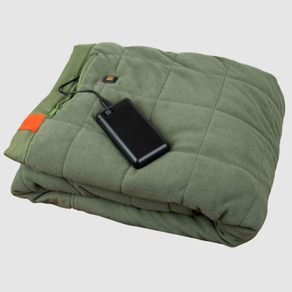 Outdoor Heated Blanket Battery Powered USB Power Bank Three Heat Zones Fleece Portable Camping Tailgate Throw