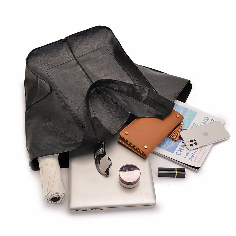 Oversized Leather Weekender Bag Stylish Travel Handbag