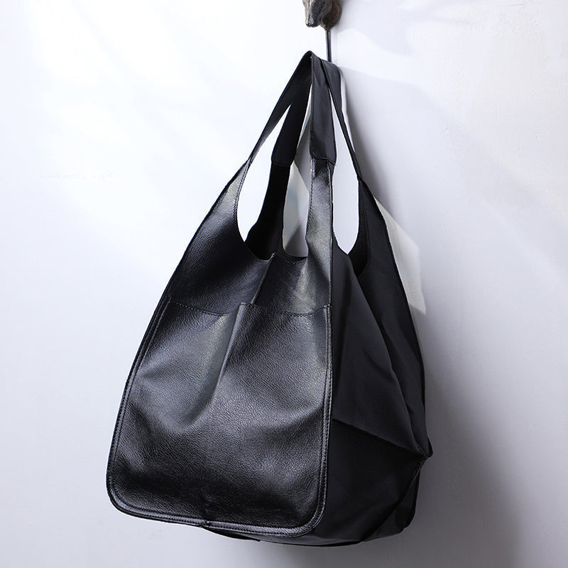 Oversized Leather Weekender Bag Stylish Travel Handbag