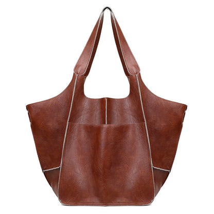Oversized Leather Weekender Bag Stylish Travel Handbag