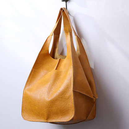 Oversized Leather Weekender Bag Stylish Travel Handbag