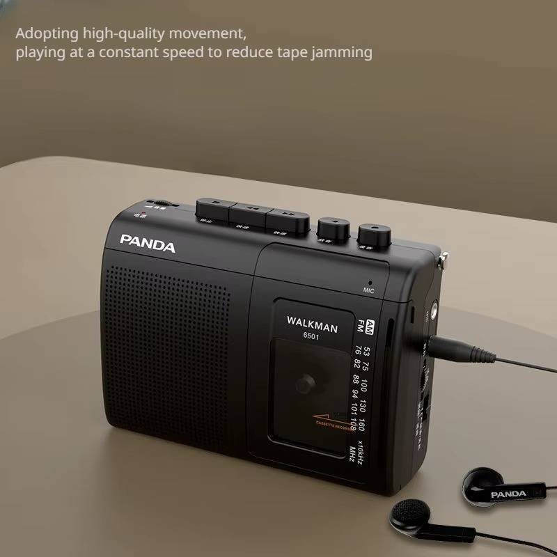 Panda Portable Cassette Player with AM FM Radio and Recording Function