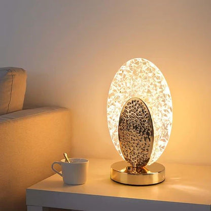 PeacockLuxe Decorative Table Lamp with Adjustable LED Lighting