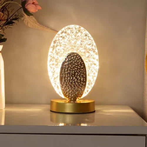 PeacockLuxe Decorative Table Lamp with Adjustable LED Lighting