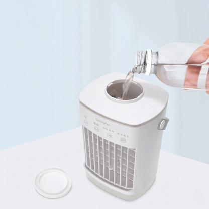Personal Mini Air Cooler with Misting and LED Night Light