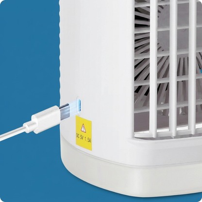 Personal Mini Air Cooler with Misting and LED Night Light