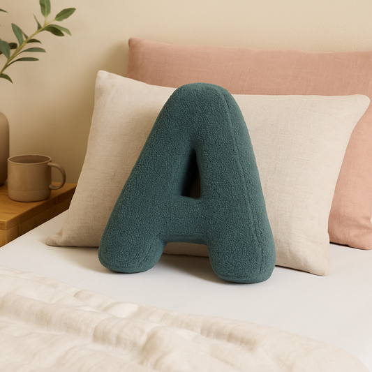 Personalised Letter Cushion with Soft Cotton Cover for Sofa and Bed
