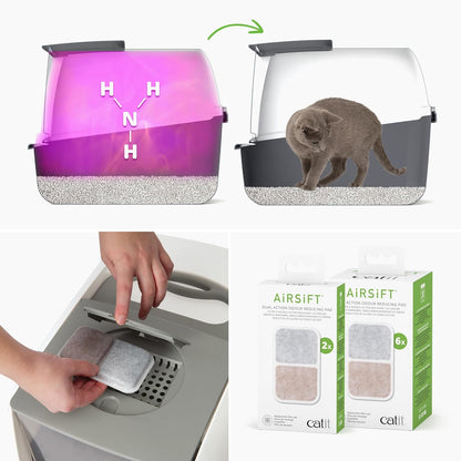 PetHome XL Covered Cat Litter Box with Odor Control and Easy Cleaning