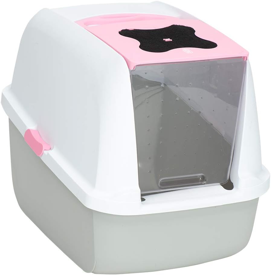PetHome XL Covered Cat Litter Box with Odor Control and Easy Cleaning