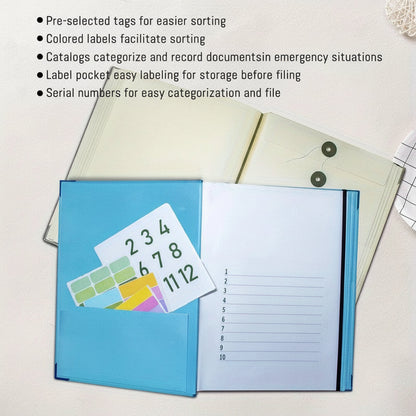 Pink Document Binder Organizer With Labeled Folders Home Record File Kit